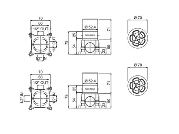 FLORA 6370602 - 2 hole shower mixer by QD Magistro Lab - view 3